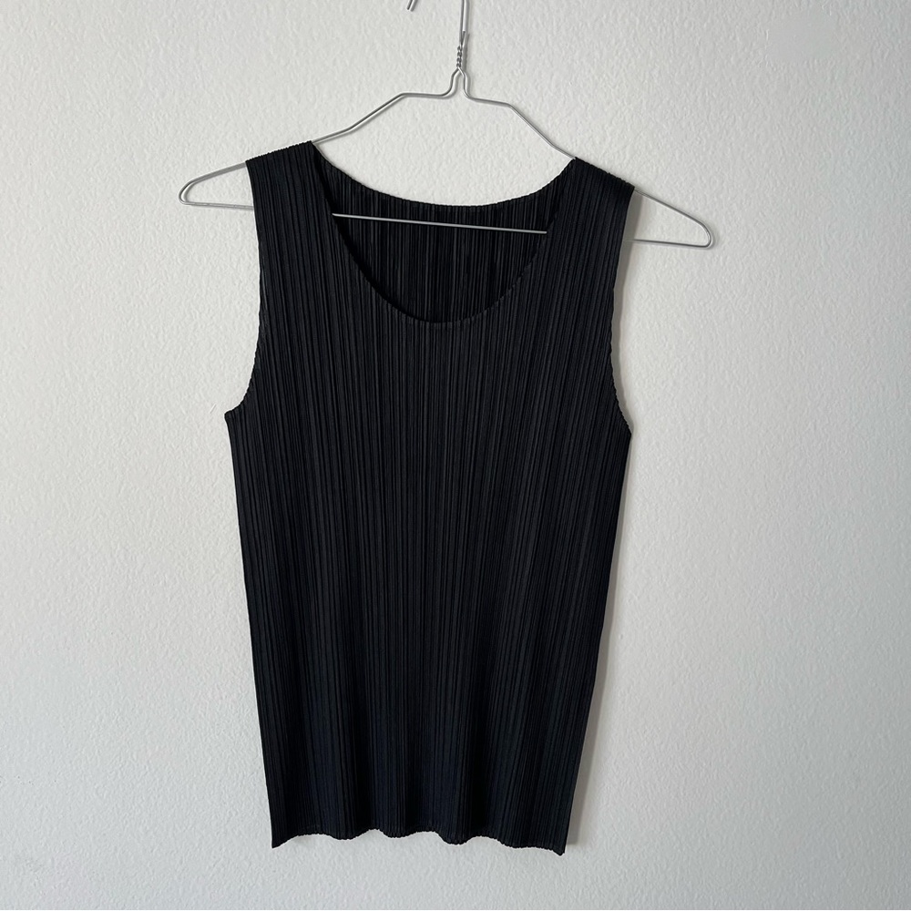 PLEATS PLEASE by Issey Miyake black tank